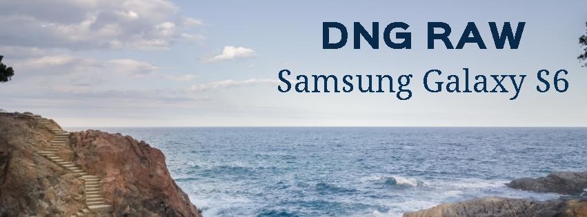 Imagen de Cabecera del artículo. El título Fotografiar en DNG RAW con Samsung Galaxy S6 aparece sobre un paisaje marino. 